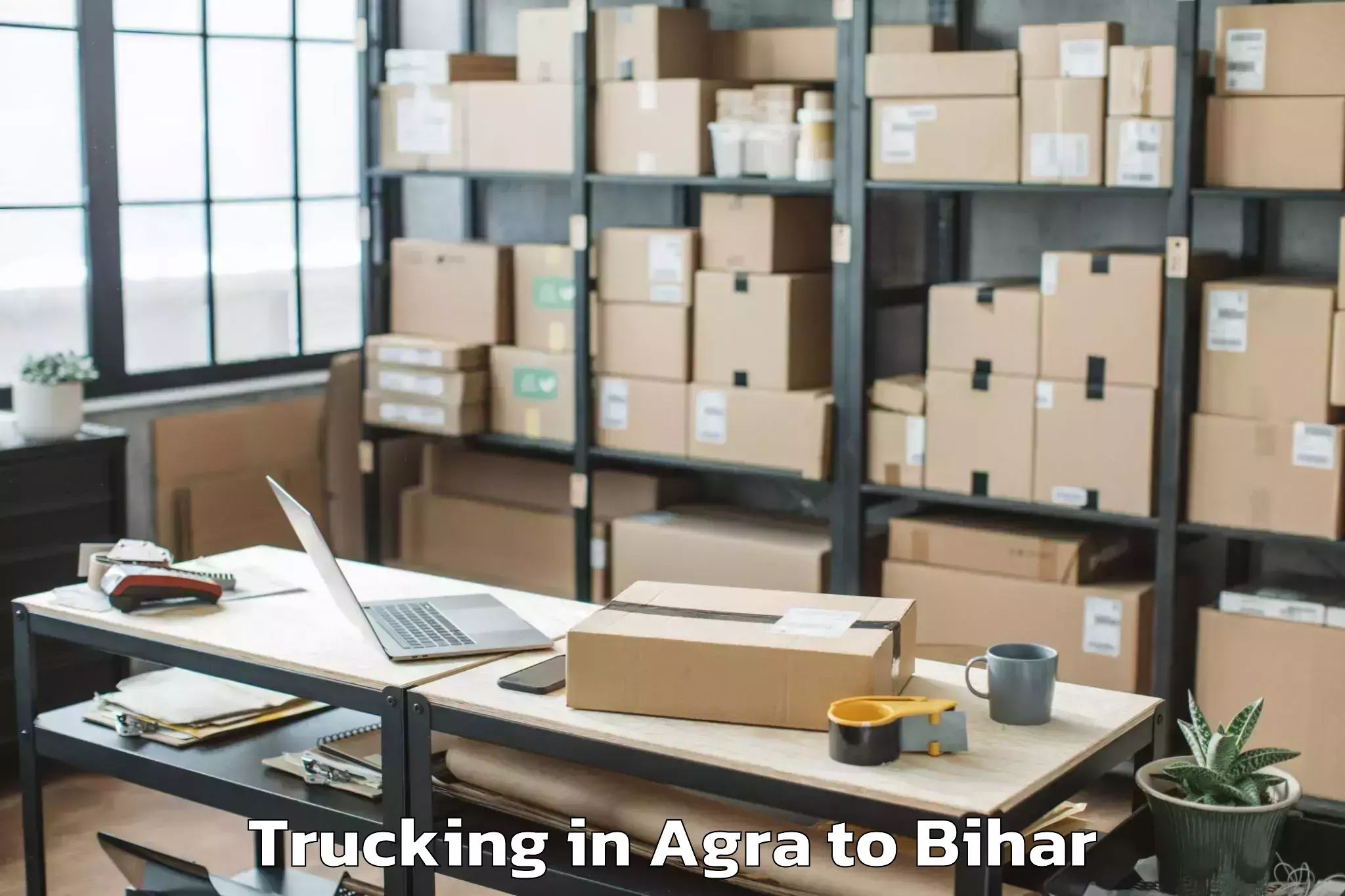 Easy Agra to Lauriya Nandangarh Trucking Booking